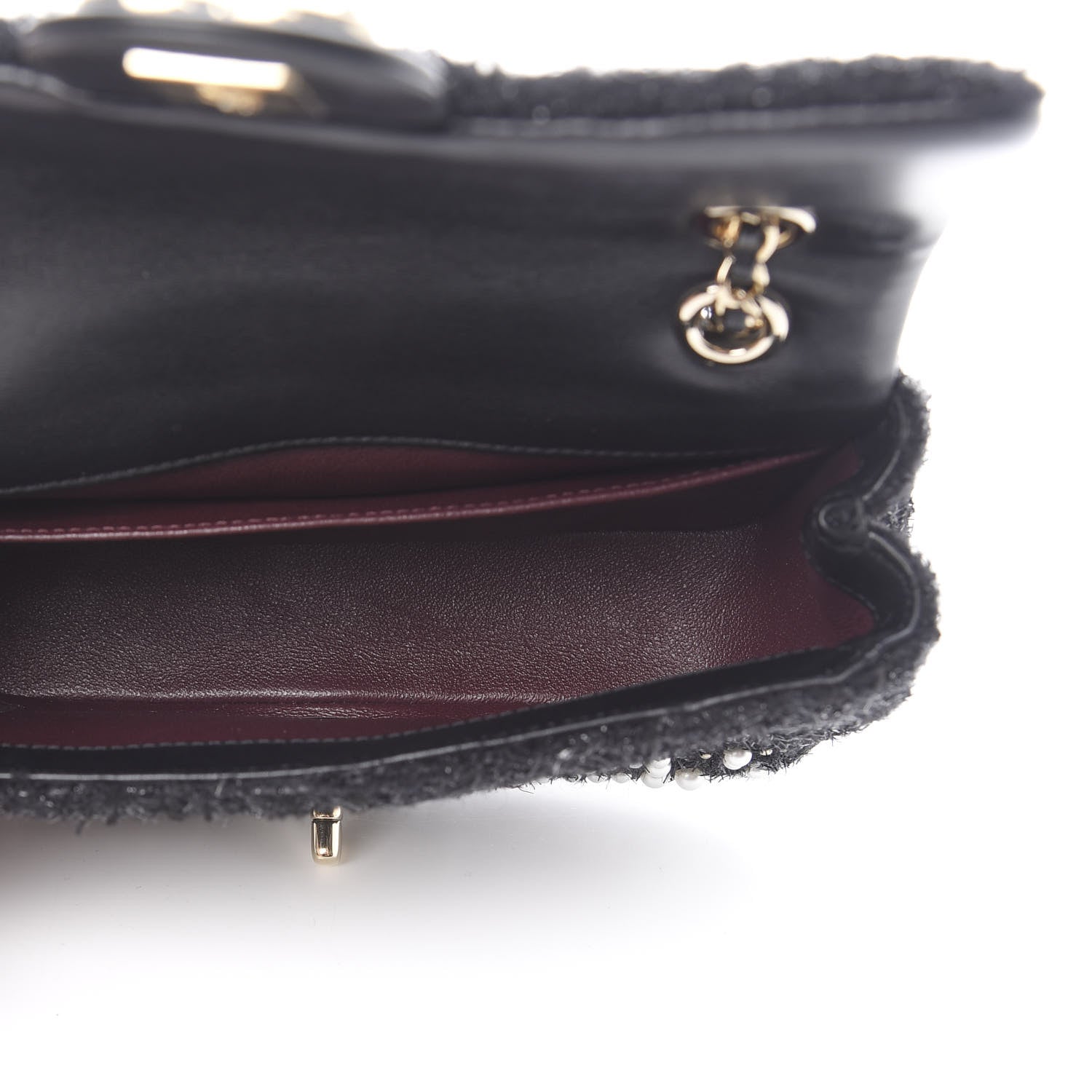 Chanel Tweed Pearl Mini Cosmos Flap Black 5 of 11