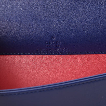 Gucci Velvet Matelasse GG Marmont Mini Bag Cobalt Blue 5 of 9