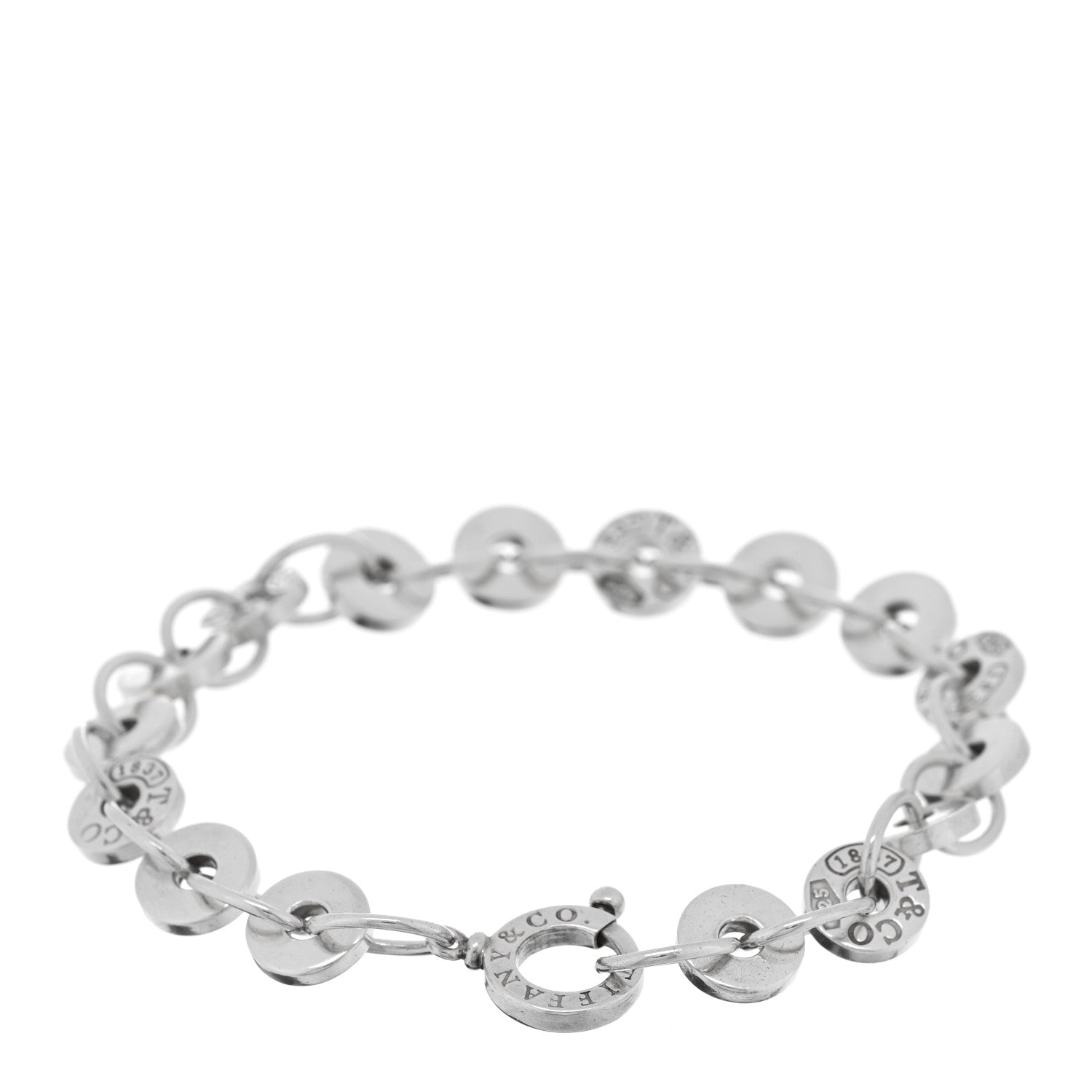 Tiffany Sterling Silver 1837 Circle Bracelet 2 of 3