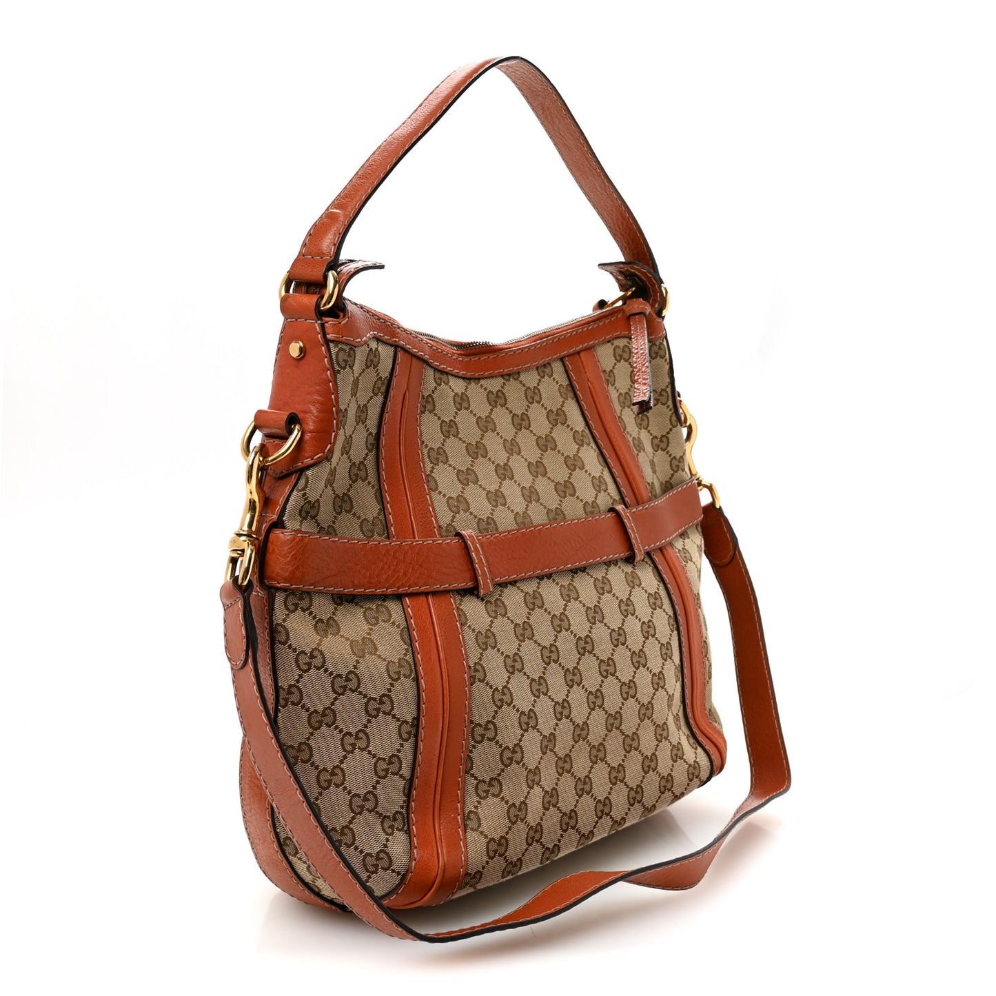 Monogram Medium GG Running Hobo Orange