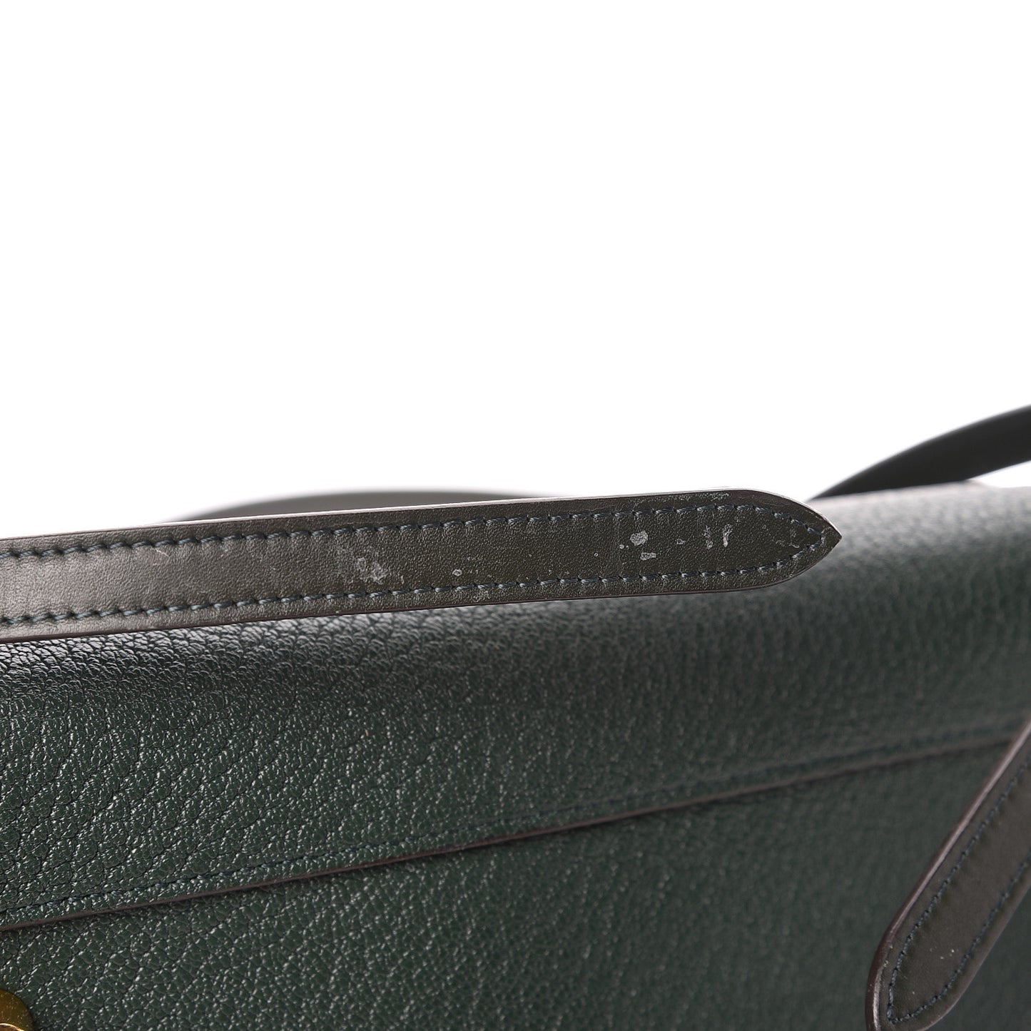 Goatskin Smooth Calfskin Mini Belt Bag Dark Green