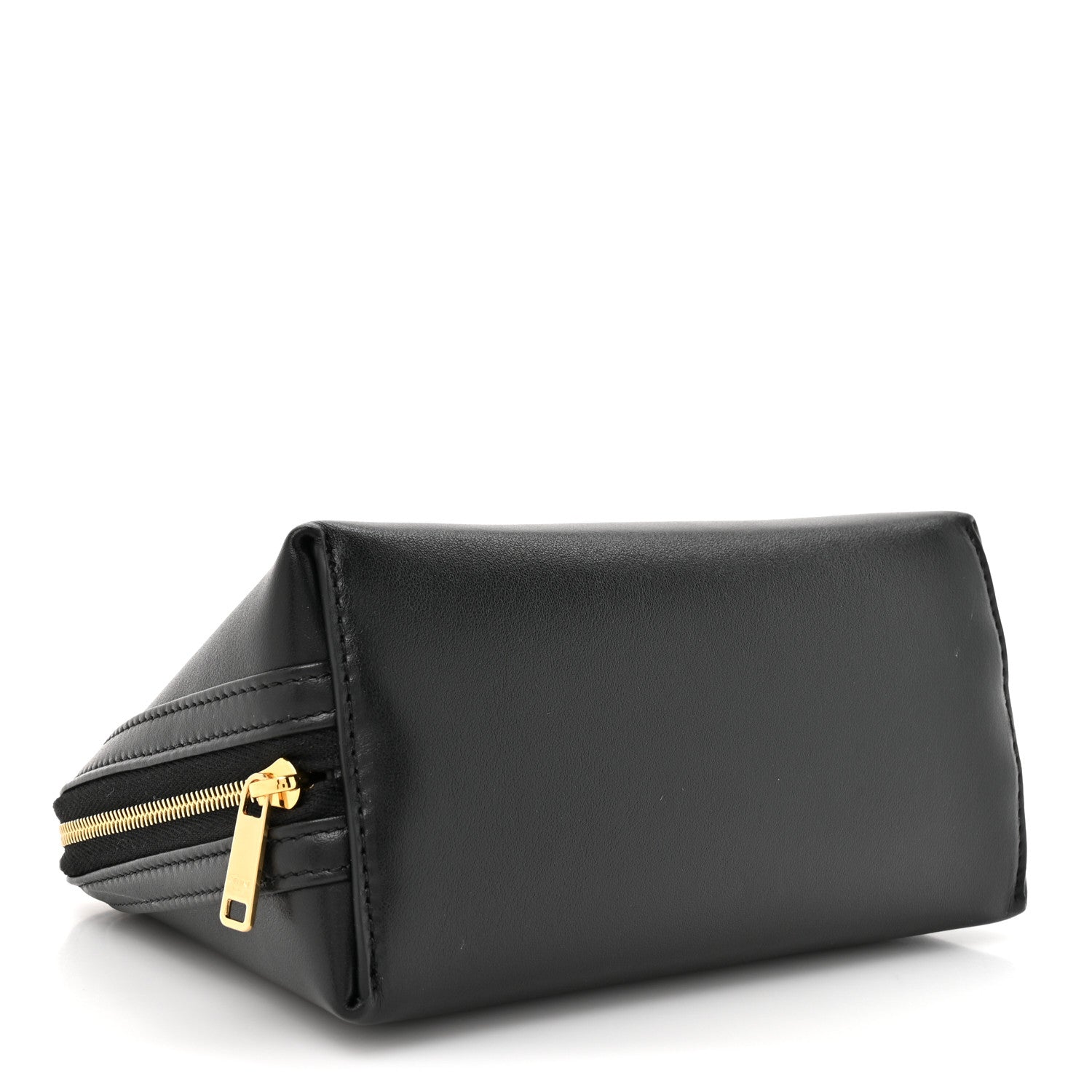 Celine Smooth Calfskin Cuir Triomphe Clutch on Chain Black 4 of 11