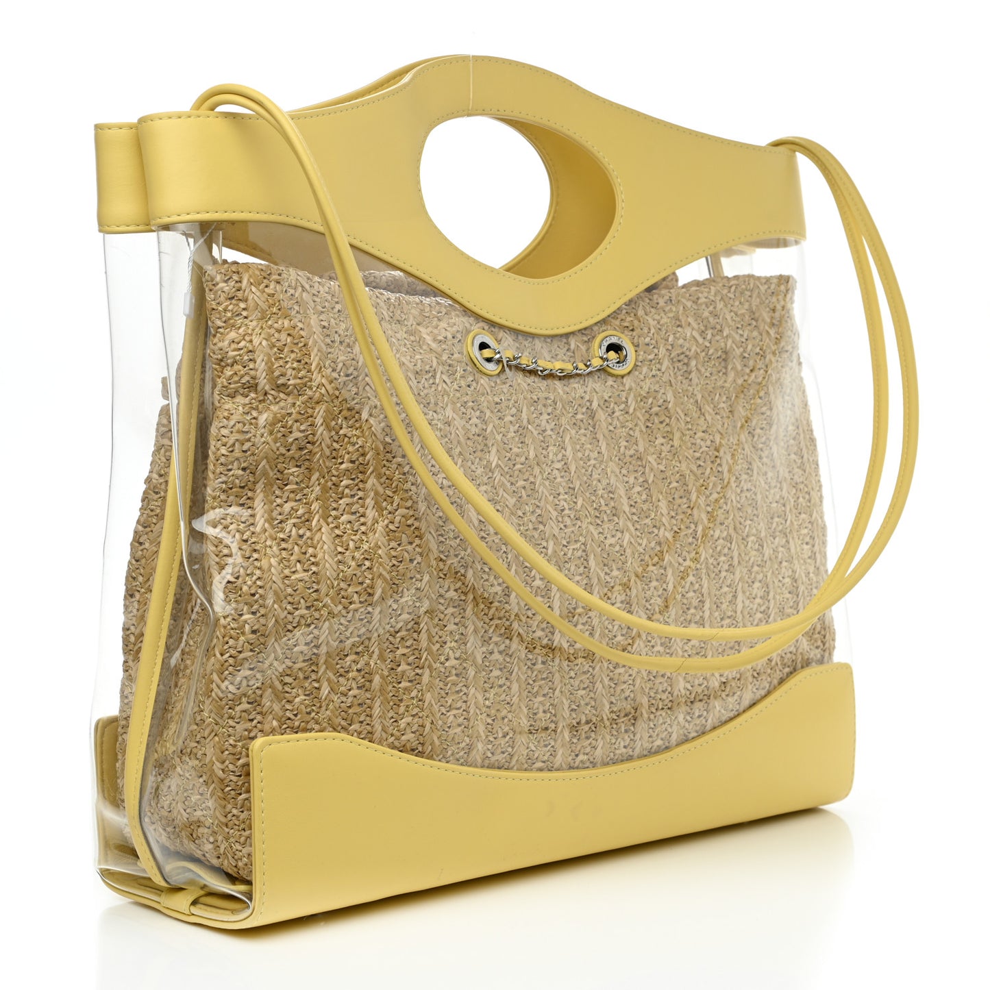 Calfskin PVC Chanel 31 Bag Yellow