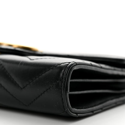 Gucci Calfskin Matelasse GG Marmont Chain Wallet Black 10 of 10