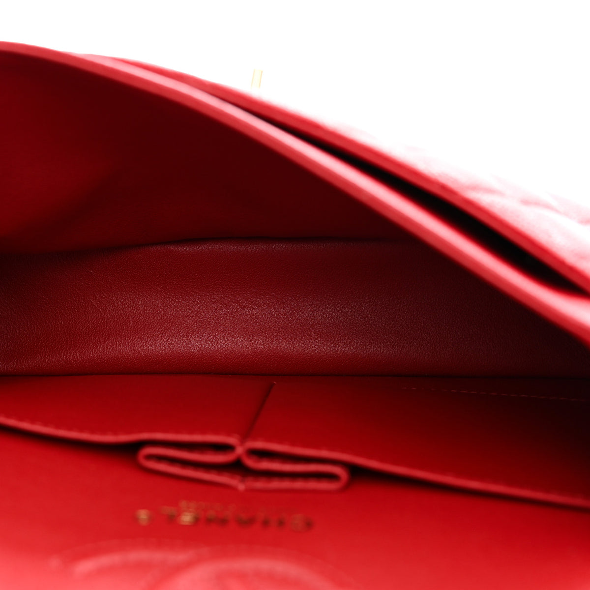 Caviar Quilted Small Double Flap Red