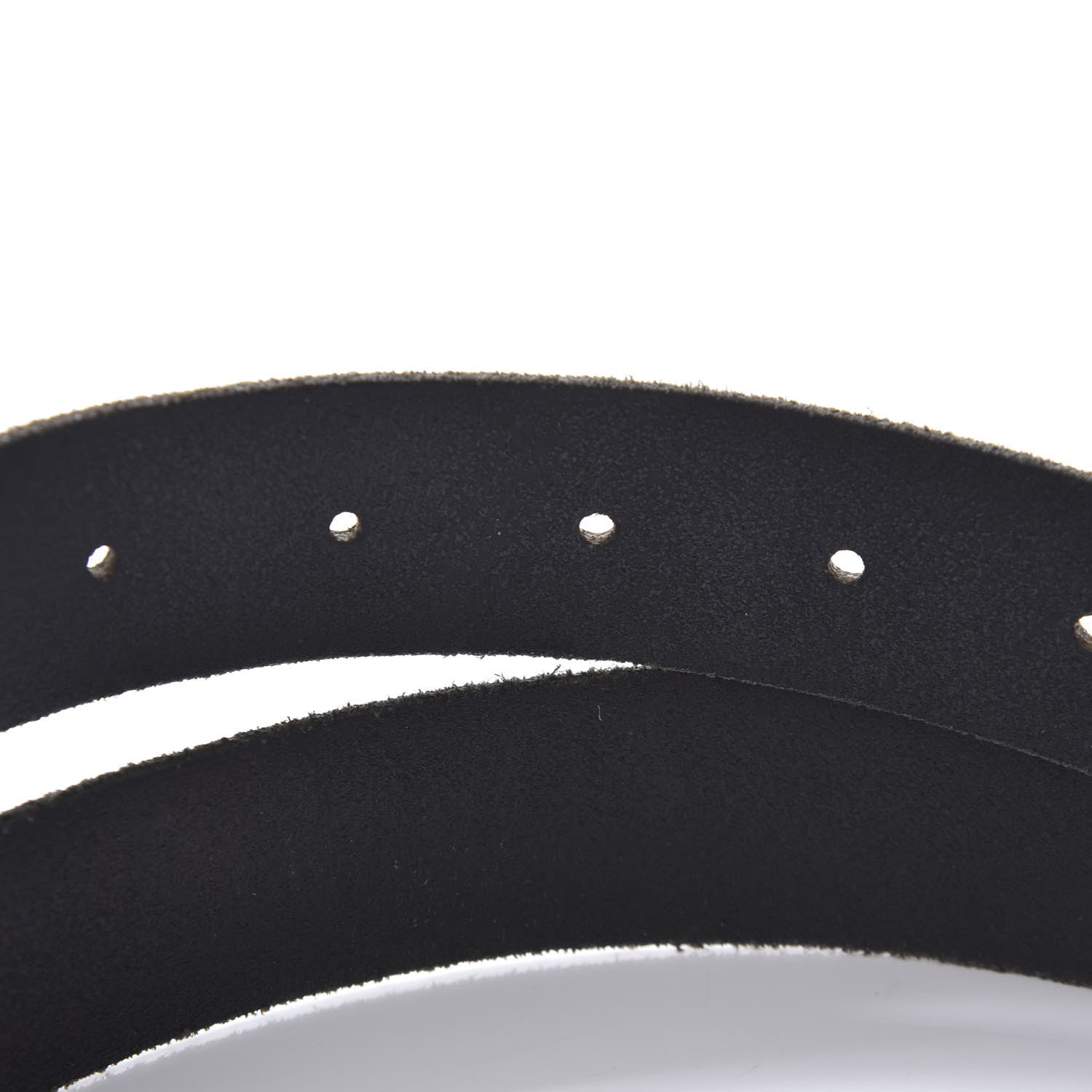 Gucci Cuoio Toscano Nickel Double G 30mm Belt 80 32 Black 4 of 5