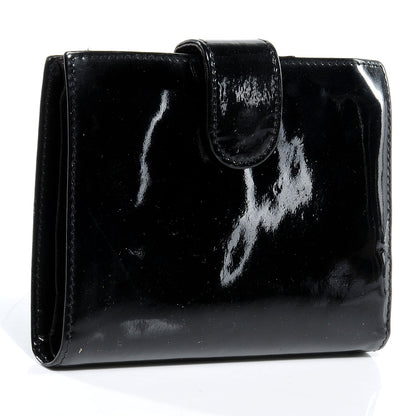 Chanel Patent CC French Wallet Black 3 of 7