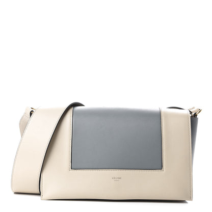 Celine Shiny Smooth Calfskin Medium Frame Shoulder Bag Grege Storm 1 of 9