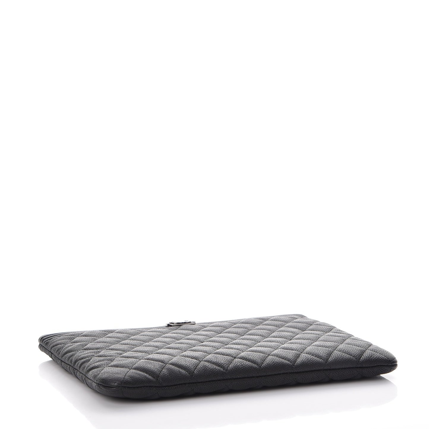 Caviar Quilted Medium Boy Cosmetic Case Black