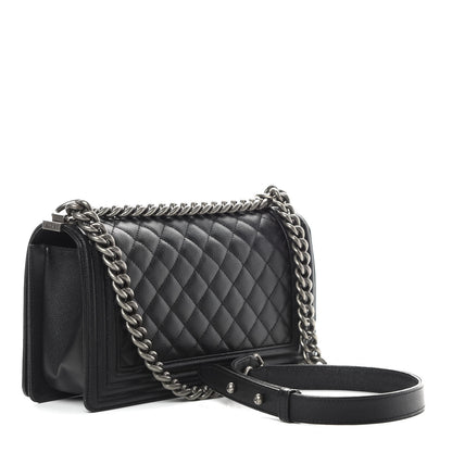 Chanel Caviar Quilted Medium Boy Flap Black 3 of 11