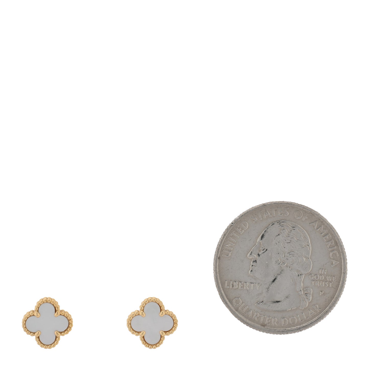 18K Yellow Gold Mother of Pearl Sweet Alhambra Earrings