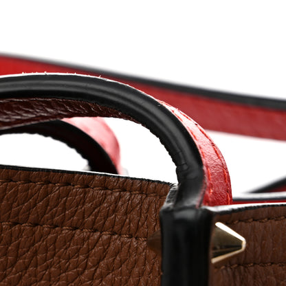 Christian Louboutin Calfskin Loubinthesky Small Perforated Cabarock Spikes Tote Biscotto 14 of 14