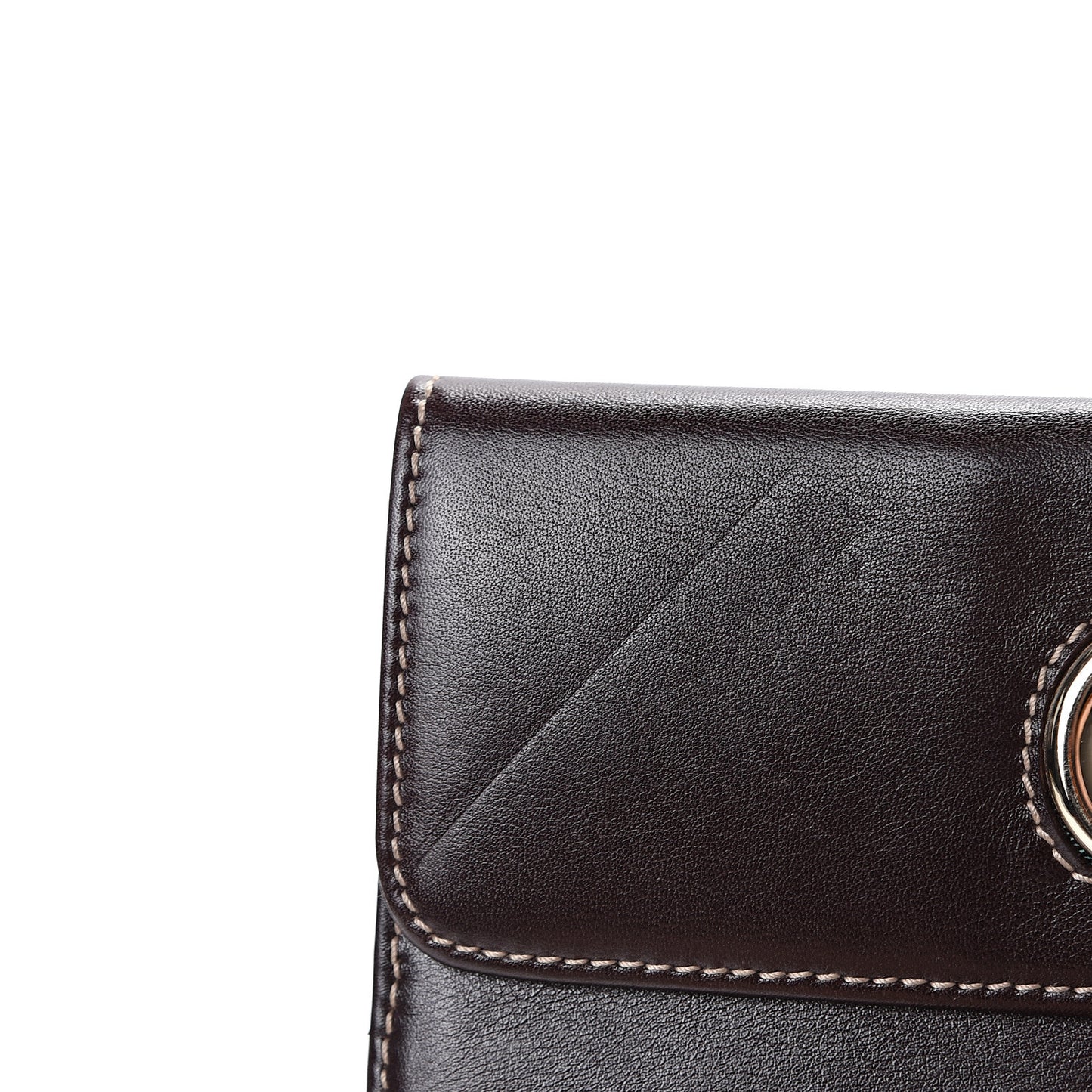 Calfskin Britt Continental Wallet Brown