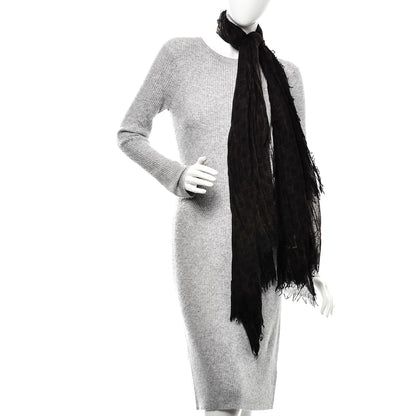 Louis Vuitton Cashmere Silk Etole Stole Damier Ebene 2 of 6