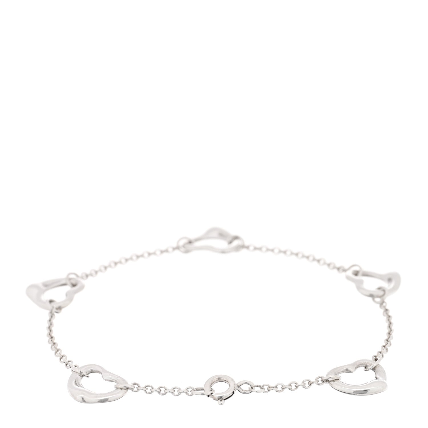 Tiffany Sterling Silver Elsa Peretti Open Heart Bracelet 2 of 3