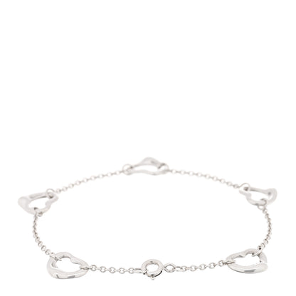 Tiffany Sterling Silver Elsa Peretti Open Heart Bracelet 2 of 3