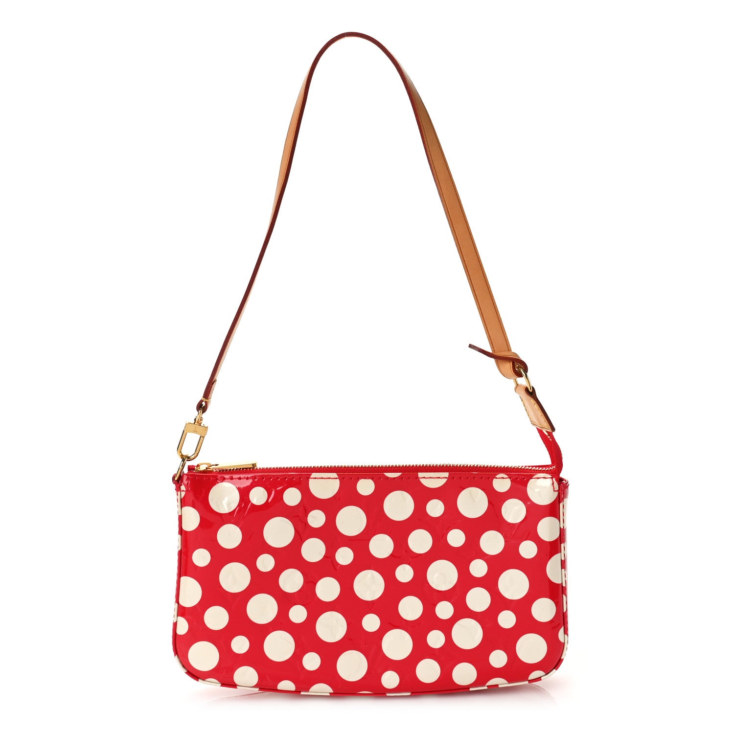 Louis Vuitton Vernis Kusama Infinity Dots Pochette Accessories Red 1 of 8