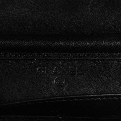 Chanel Python Quilted Wallet On Chain WOC Black 5 of 8