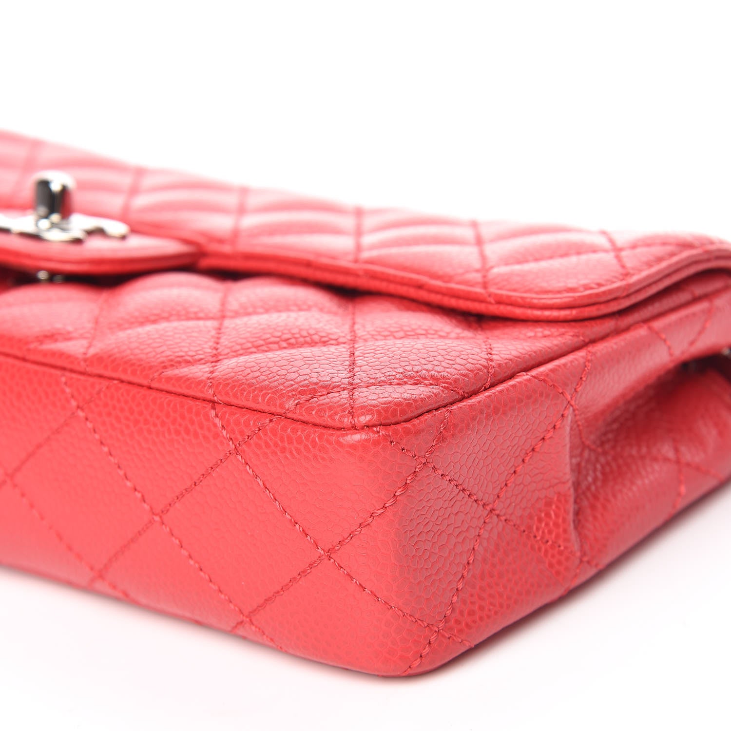 Chanel Caviar Quilted East West Flap Red 6 of 11