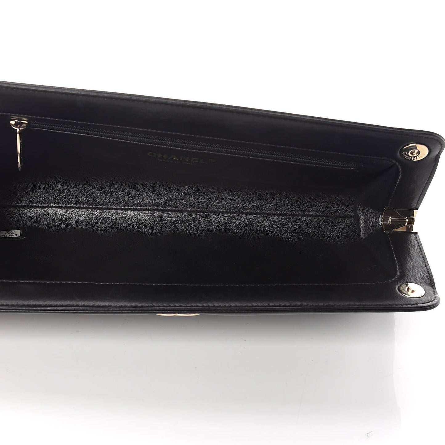 Lambskin Quilted Clutch Black