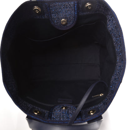 Chanel Woven Straw Raffia Large Deauville Tote Blue 5 of 11