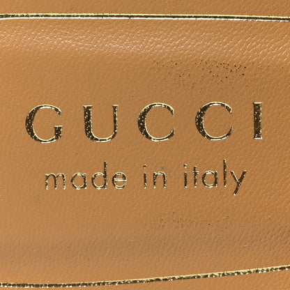 Gucci GG Denim Monogram Pearl Womens Princetown Slippers 38 Light Blue 9 of 10