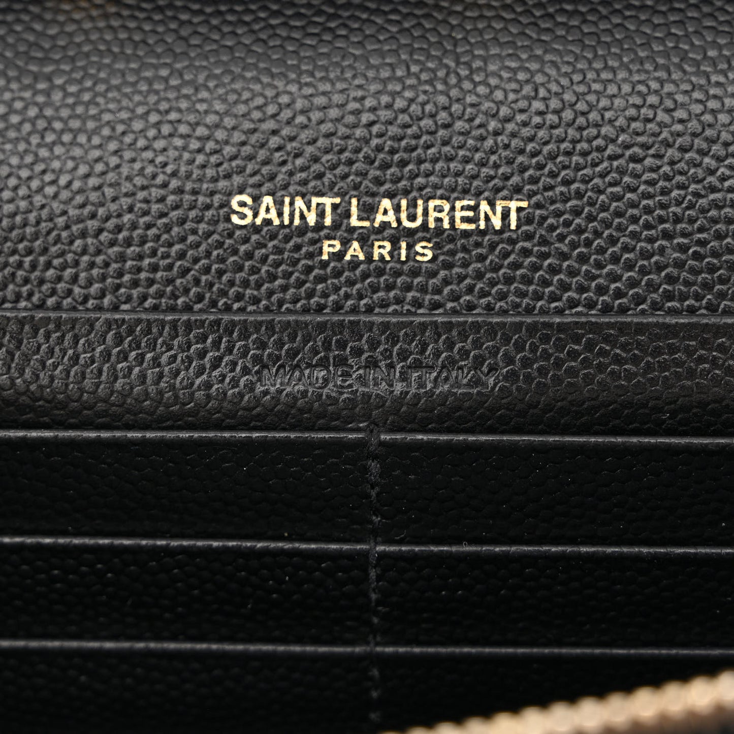 Grain De Poudre Matelasse Chevron Monogram Chain Wallet Black