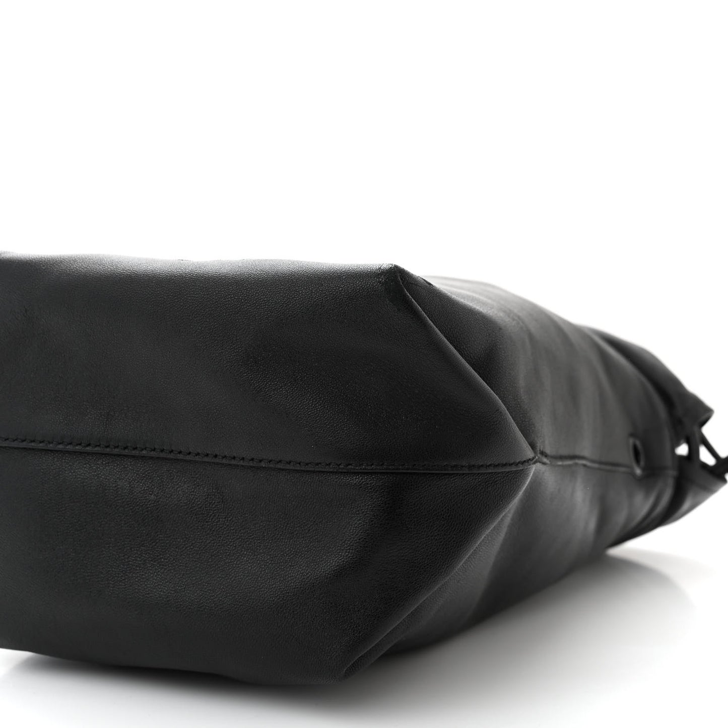 Lambskin Small Teddy Bucket Bag Black