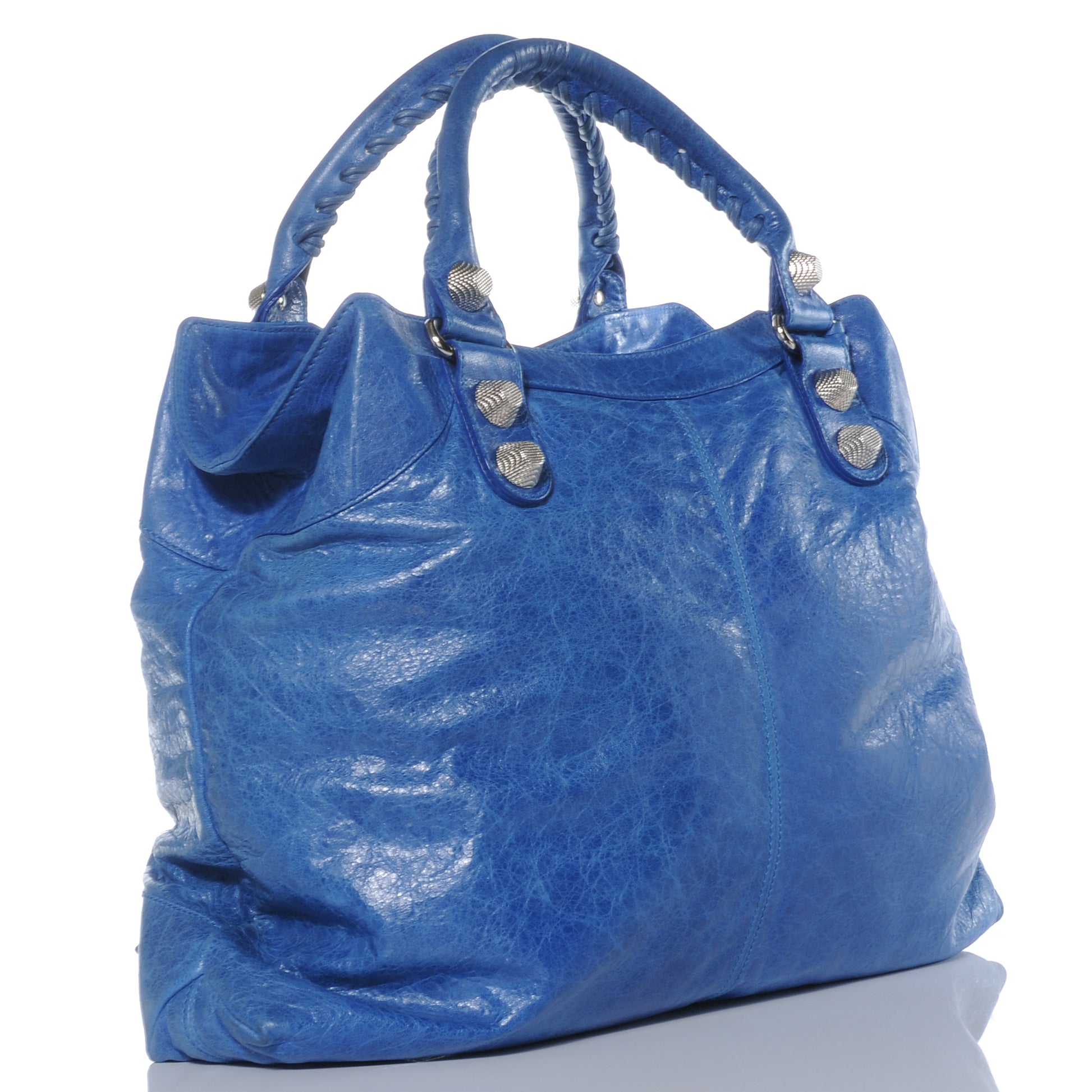 Balenciaga Agneau Giant 21 Silver Hardware Brief Electric Bleu 3 of 6
