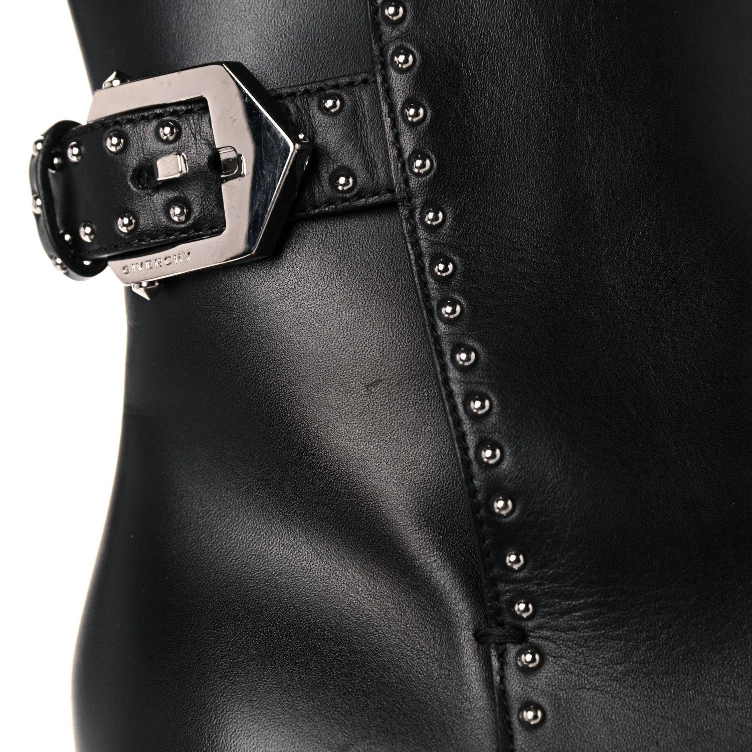 Givenchy Smooth Calfskin Elegant Studded Ankle Boots 39.5 Black 15 of 19