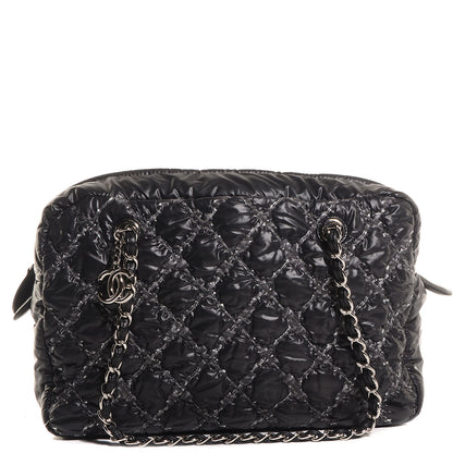 Chanel Nylon Tweed Stitch Bubble Quilt Camera Case Black 1 of 7