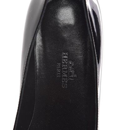 Hermes Patent Pegase Ballerina Flats 35 Black 7 of 9
