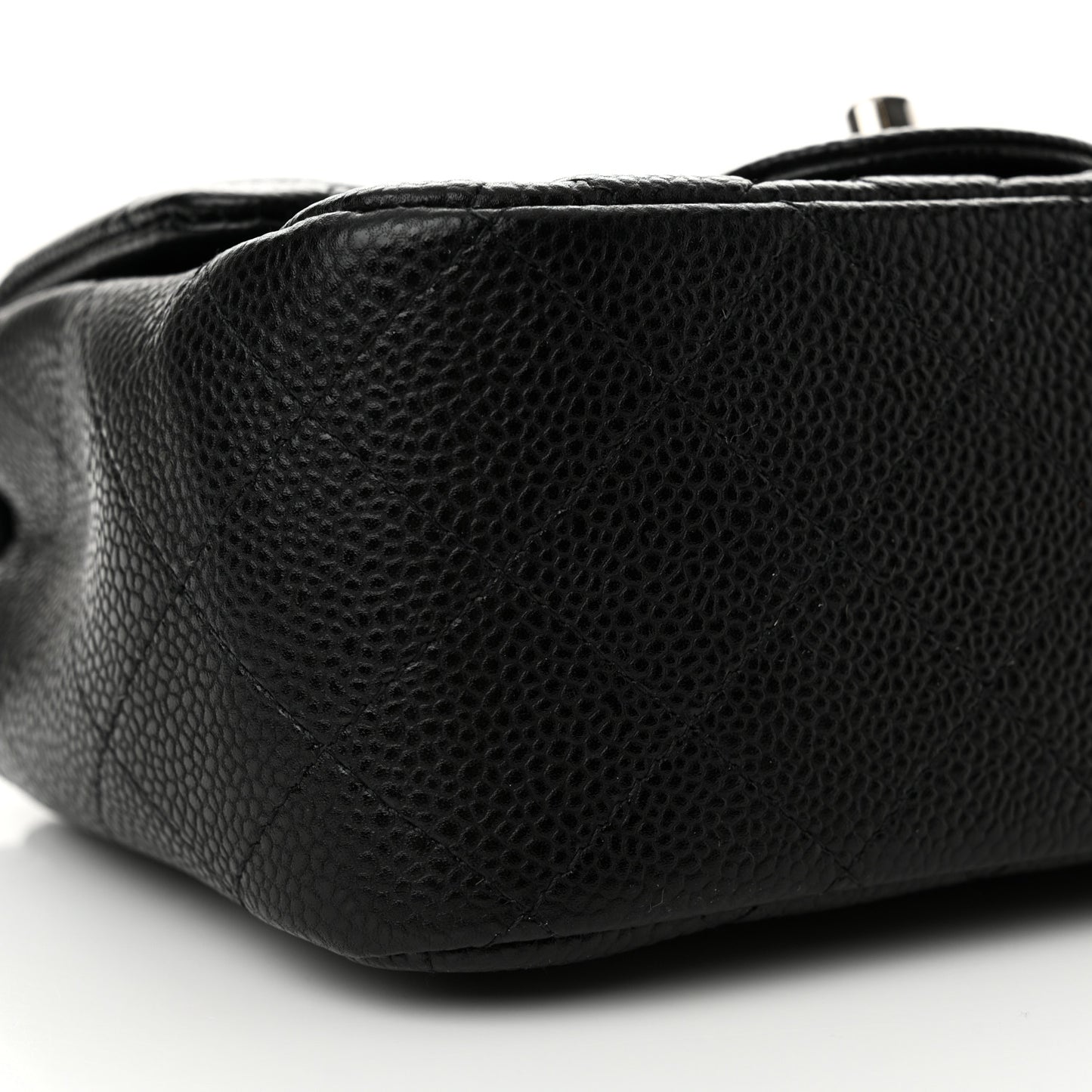 Caviar Quilted Mini Square Flap Black
