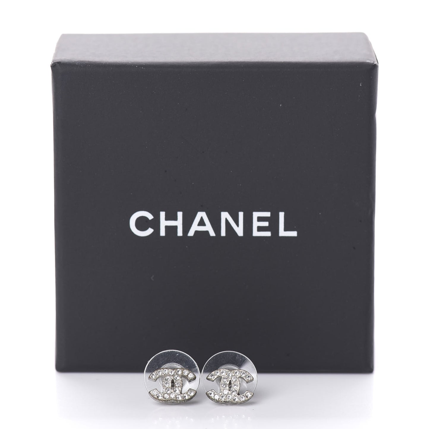Crystal Mini Timeless CC Earrings Silver