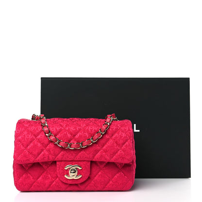 Chanel Satin Quilted CC Mini Rectangular Flap Dark Pink 10 of 10
