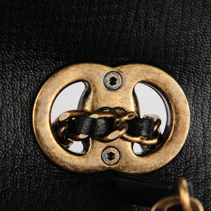 Chanel Goatskin Quilted CC Eyelet Wallet On Chain Black 7 of 9