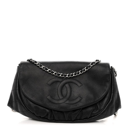 Chanel Caviar Half Moon Wallet On Chain WOC Black 1 of 12