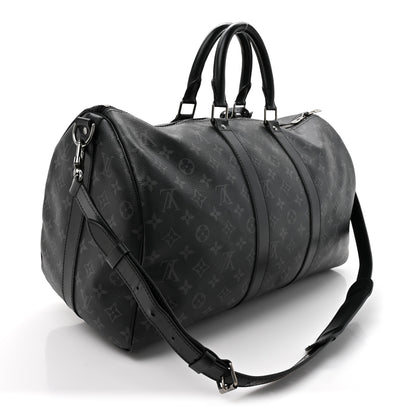 Louis Vuitton Monogram Eclipse Keepall Bandouliere 45 2 of 12