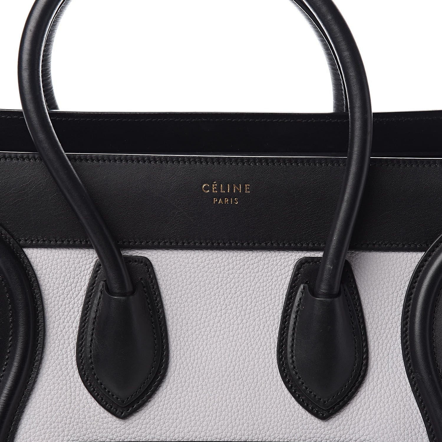 Celine Baby Grained Calfskin Nubuck Micro Tri-Color Luggage Light Grey 10 of 10