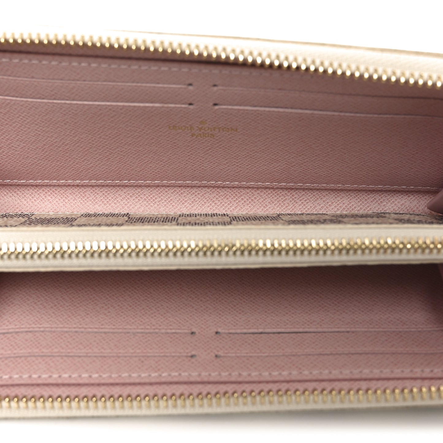 Damier Azur Clemence Wallet Rose Ballerine