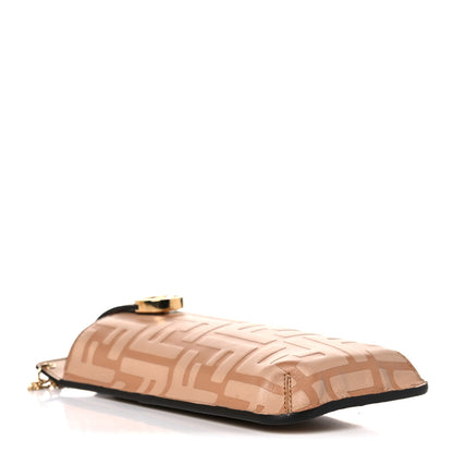 Fendi Vitello Termosport F is Fendi FF 1974 Embossed Phone Pouch Miele Scuro 4 of 6