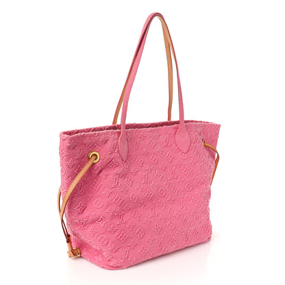 Louis Vuitton Monogram Denim Neverfull MM Rose 3 of 8