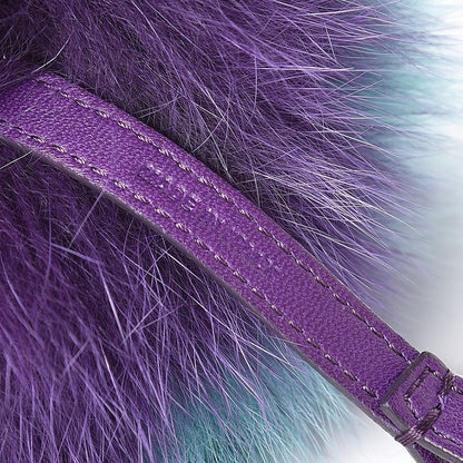 Fendi Fox Fur Shiny Nappa Bi-Color M ABCharm Bag Charm Viola Lago Viola Plus 4 of 4