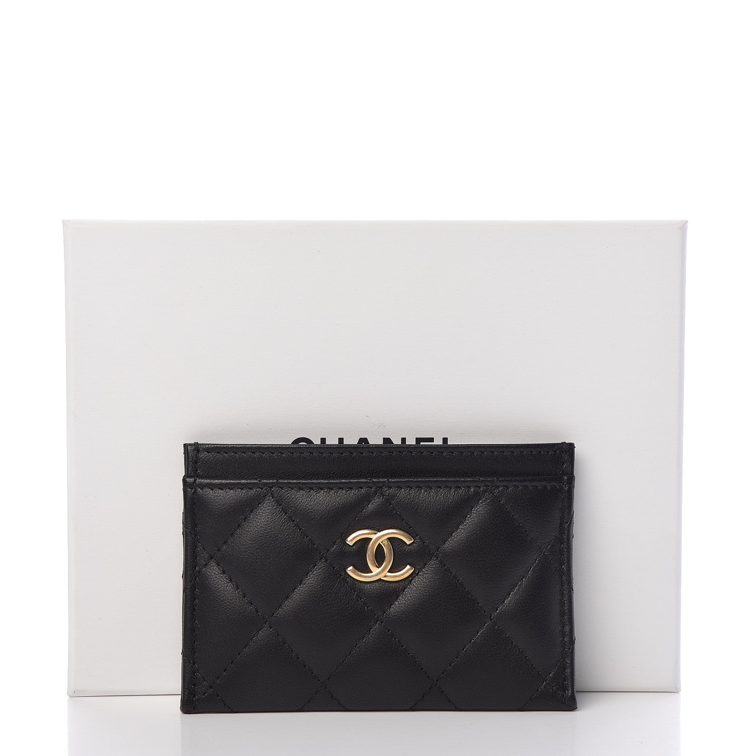 Chanel Lambskin Quilted Card Holder Black 9 of 9