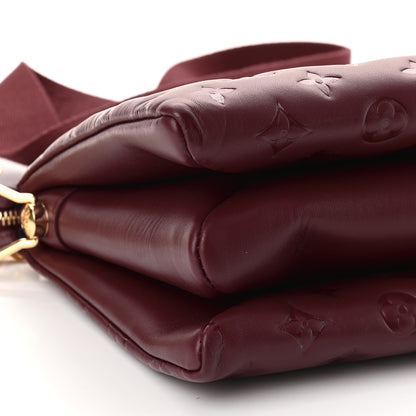 Louis Vuitton Lambskin Embossed Monogram Coussin PM Wine 7 of 8