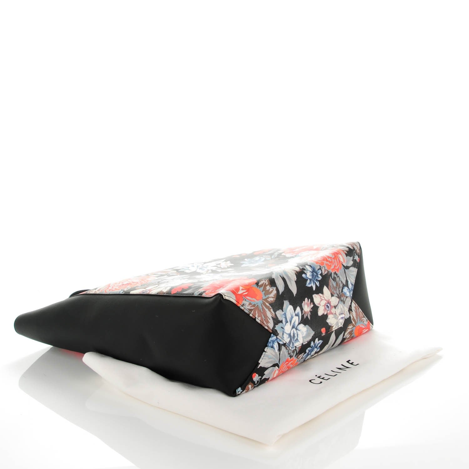 Celine Lambskin Floral Printed Vertical Cabas Potiron 4 of 8