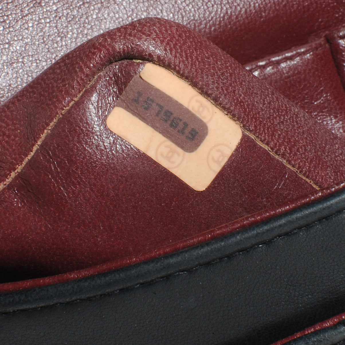 Lambskin Medium Double Flap Black