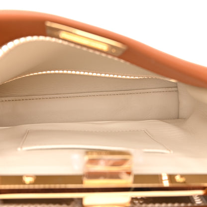 Fendi Calfskin Floral Ajour Embroidered Mini Peekaboo Iconic Satchel Brandy Garza 9 of 10