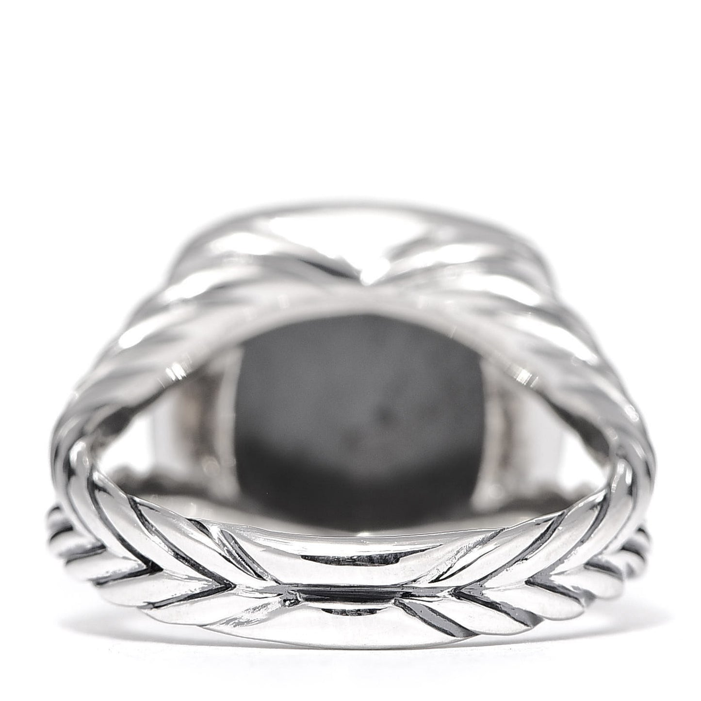 Sterling Silver Diamond Black Orchid 11mm Albion Ring 54 6.75