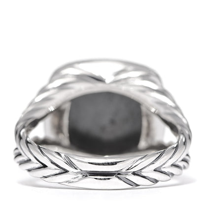 David Yurman Sterling Silver Diamond Black Orchid 11mm Albion Ring 54 6.75 3 of 5